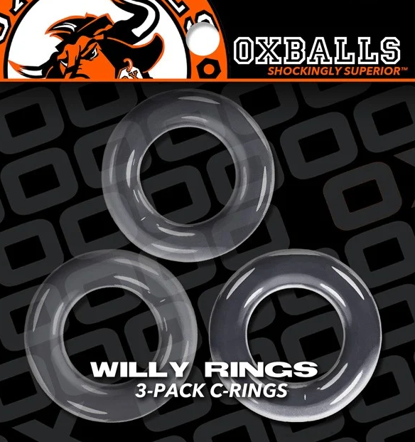 Oxballs Willy Ring 3 Pack, Clear