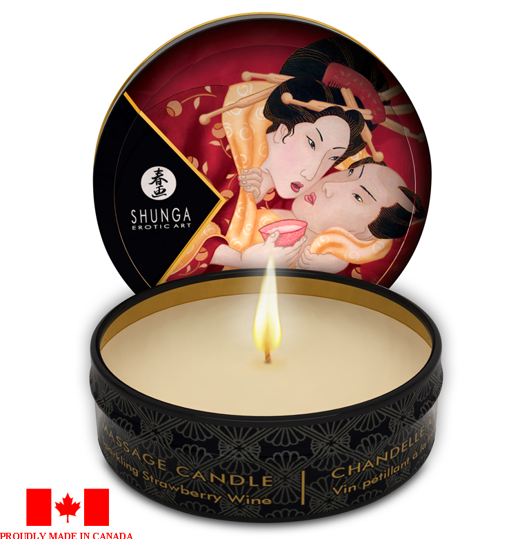 Shunga Massage Candle Strawberry Wine 1 oz