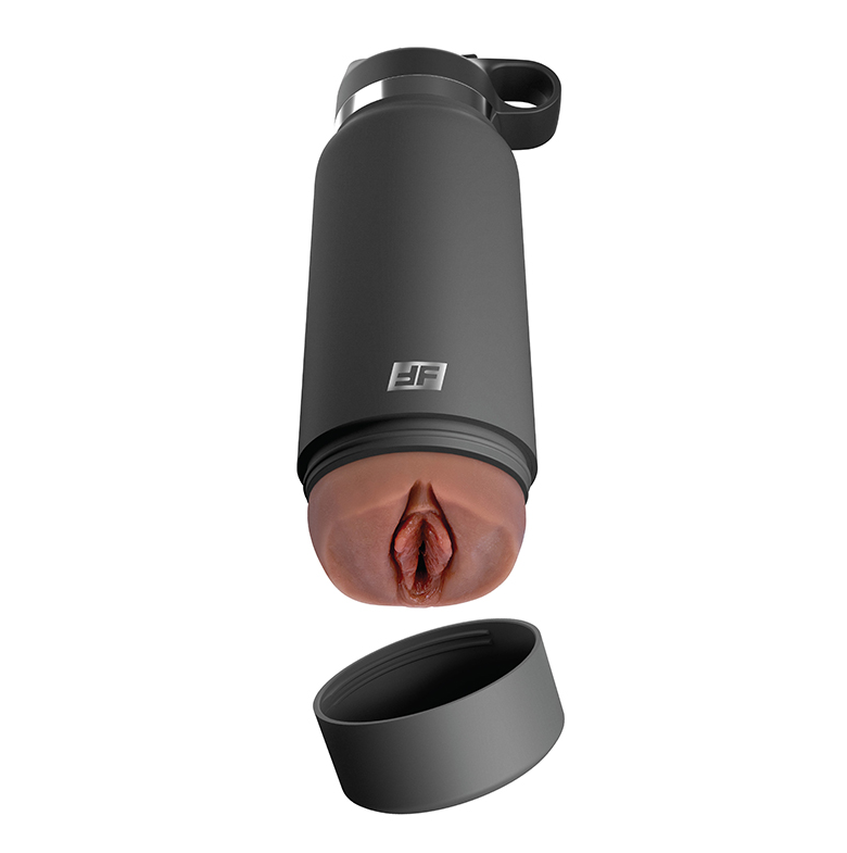 Pipedream PDX Plus Fuck Flask Secret Delight Grey Bottle Brown