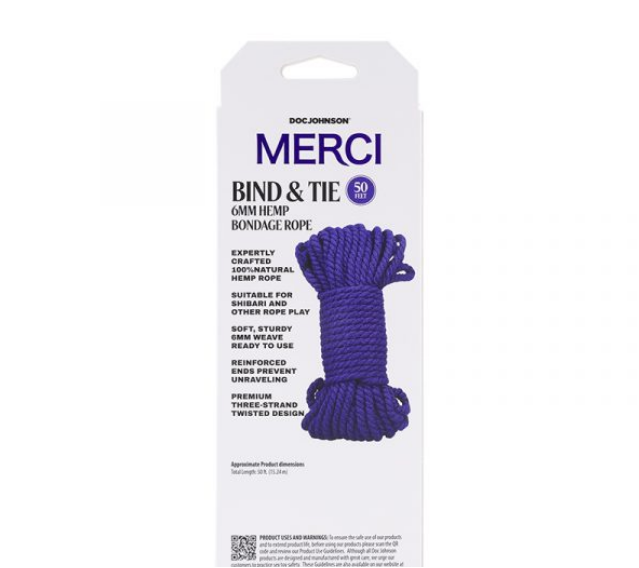 Doc Johnson Merci Bind & Tie 50 Feet Violet