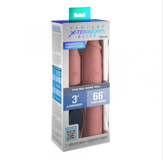 Fantasy X-tensions 9” Sleeve with Vibrating 3” Plug Light