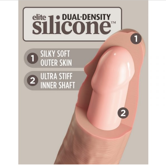 King Cock Elite 6” Silicone Cock Light
