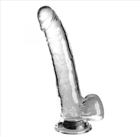 King Cock 9” with Balls Clear