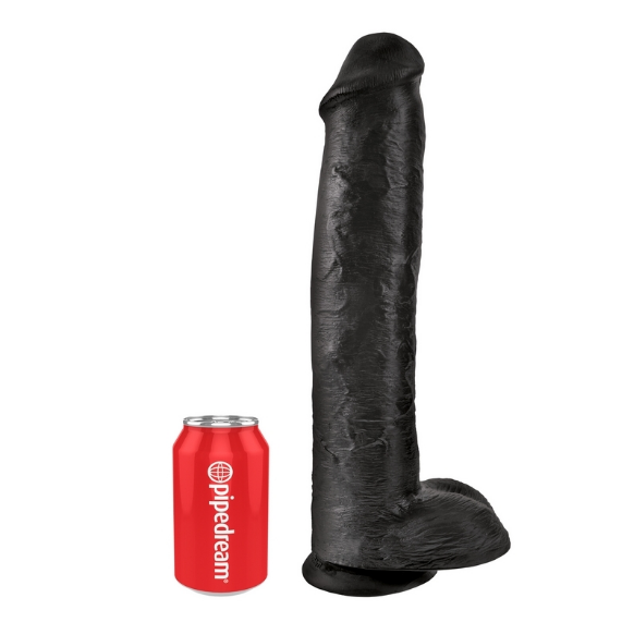 King Cock 15'' Cock with Balls Black