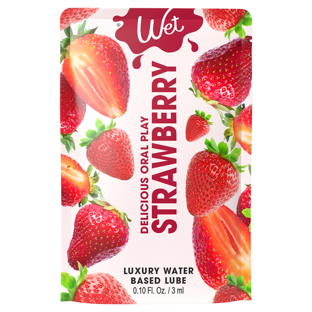 Wet Strawberry Flavored Lubricant - 0.10 oz/ 3 ml