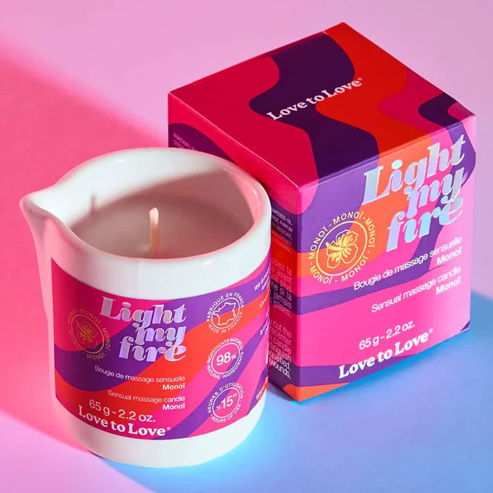 Love to Love Light My Fire Massage Candle – Monoi 65g / 2.2oz