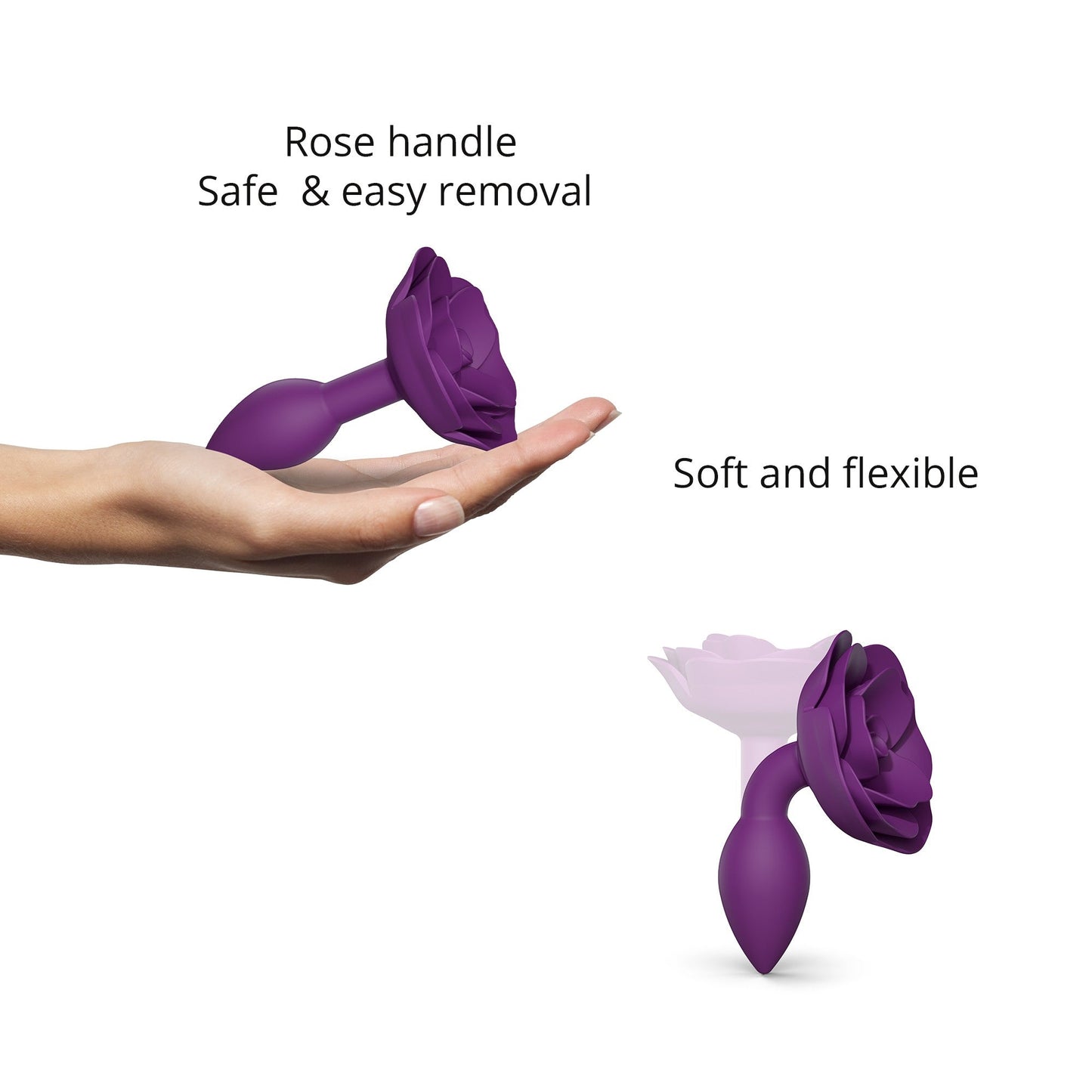 Love To Love Open Roses Anal Plug - Small - Purple Rain