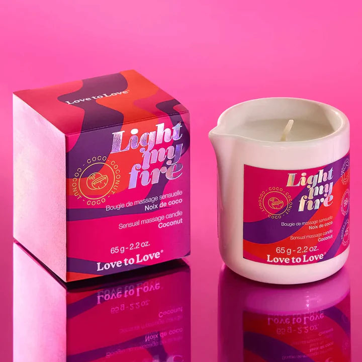 Love to Love Light My Fire Massage Candle – Coconut 65g / 2.2oz