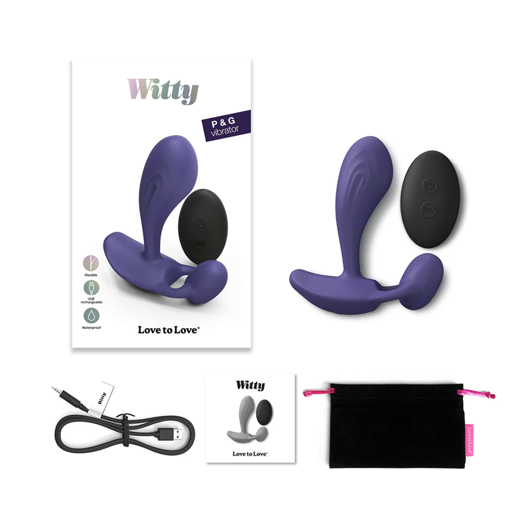 Love To Love Witty P/G-Spot Vibrator - Midnight Indigo