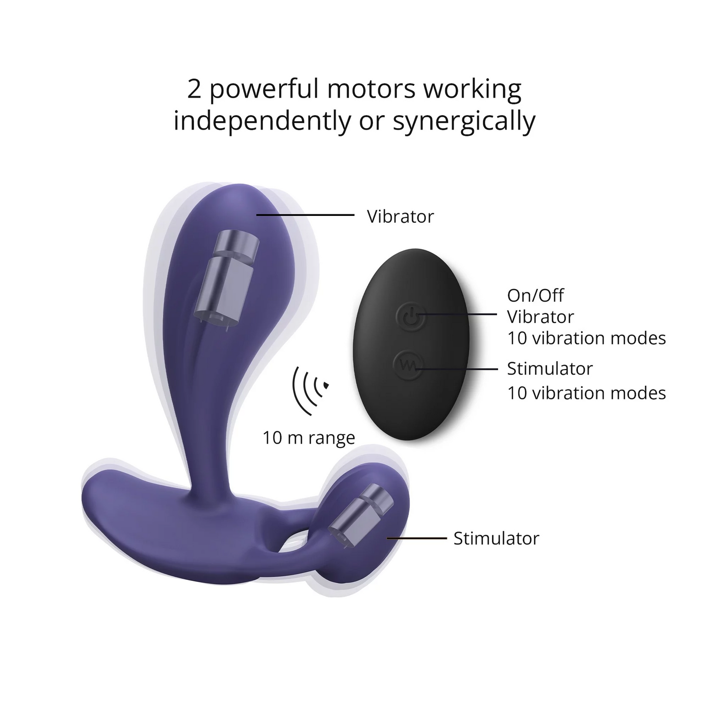Love To Love Witty P/G-Spot Vibrator - Midnight Indigo