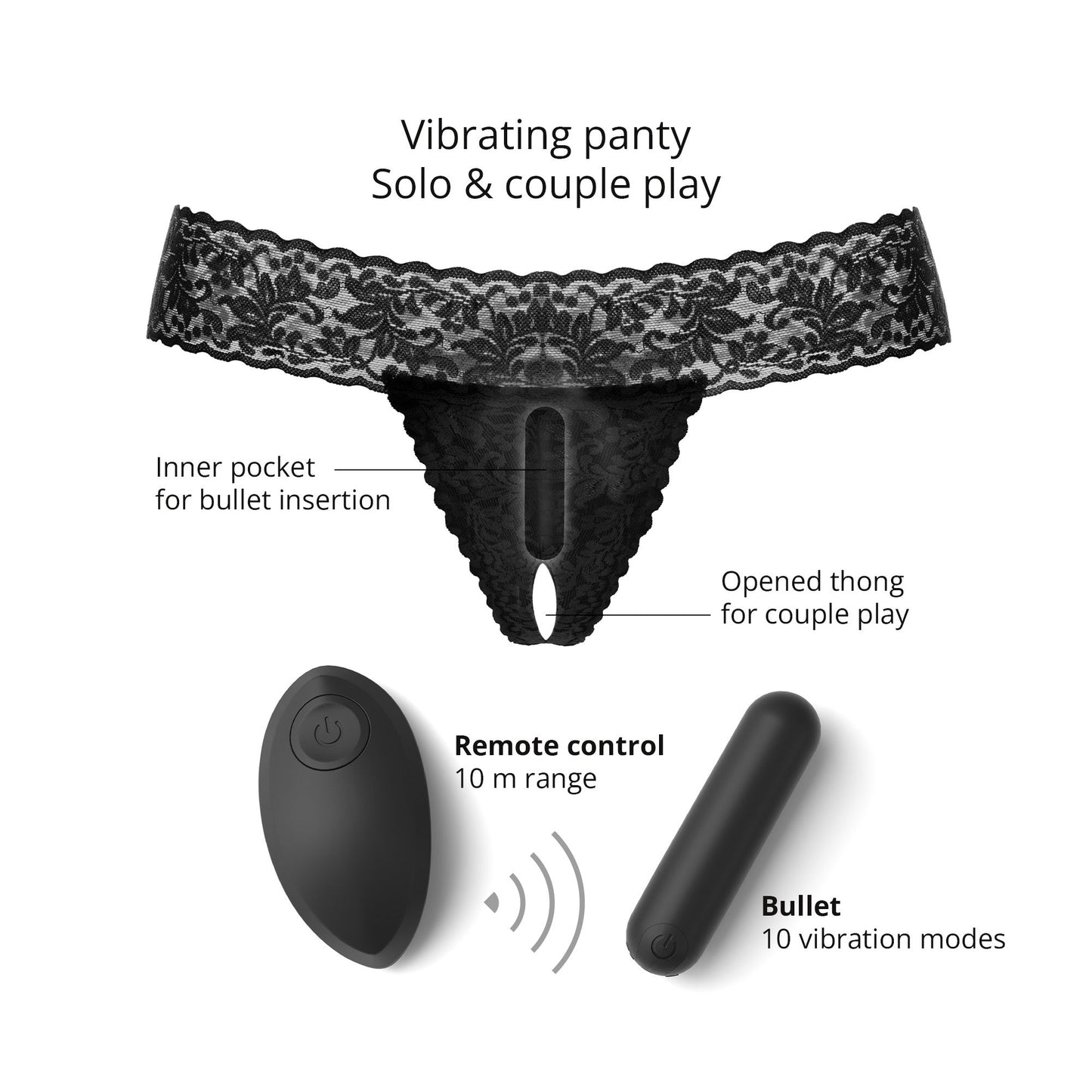 Love to Love Secret Panty 2 - Black
