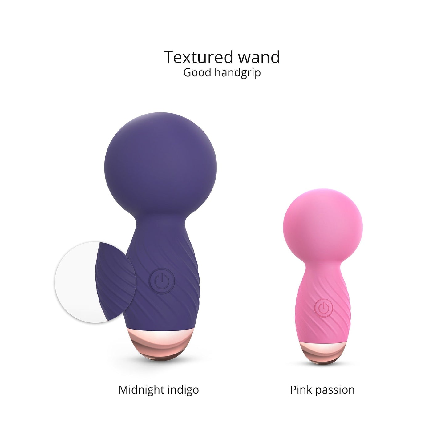 Love to Love Itsy Bitsy Mini Wand Vibrator- Midnight Indigo