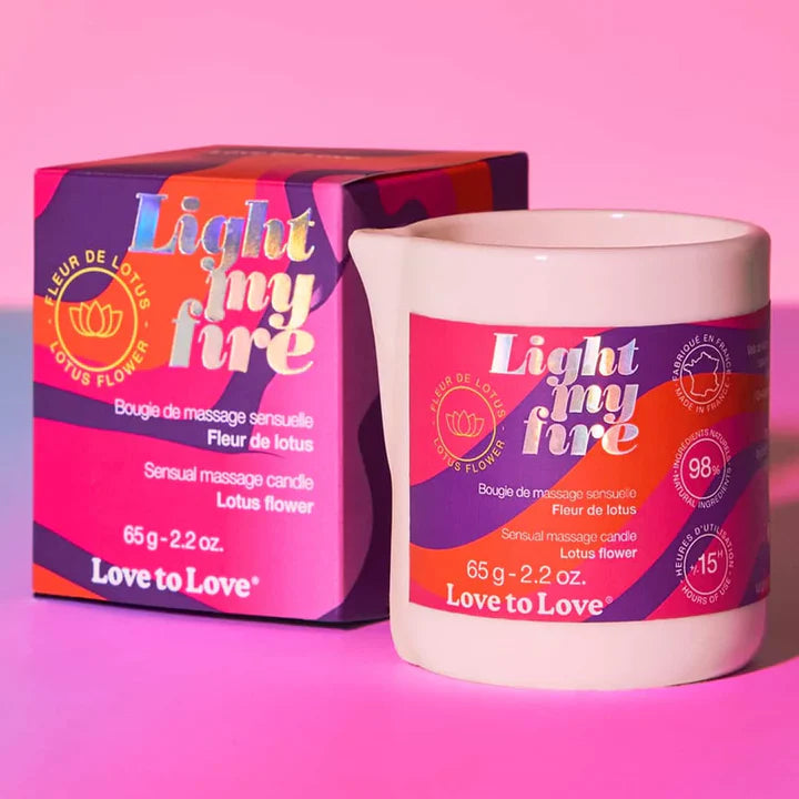 Love to Love Light My Fire Massage Candle – Lotus Flower 65g / 2.2oz