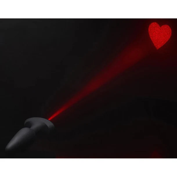 Laser Heart Medium Anal Plug with Remote Control