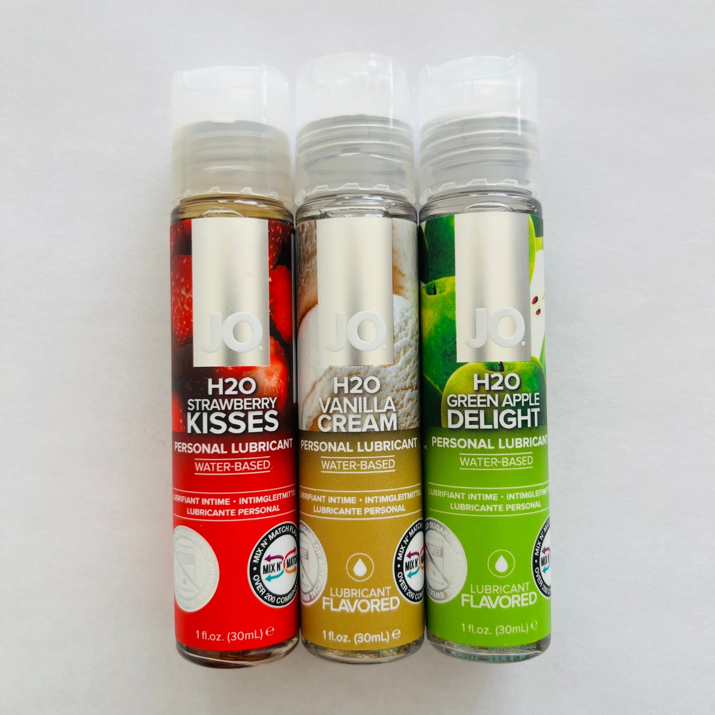 3 Bottles JO H2O Water Based Flavored Lubricant 3*1 oz
