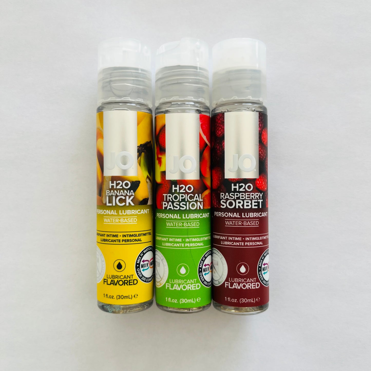3 Bottles JO H2O Water Based Flavored Lubricant 3*1 oz