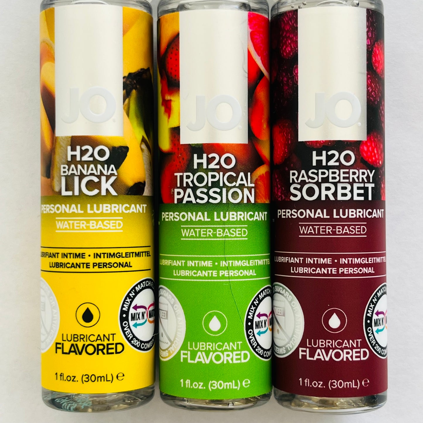 3 Bottles JO H2O Water Based Flavored Lubricant 3*1 oz