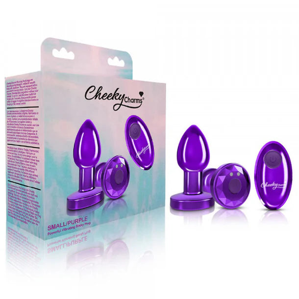 Cheeky Charms R/C Vibrating Metal Plug - Purple (Small)