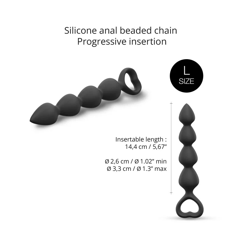 Love To Love Bing Bang Anal Plug - Large - Black Onyx