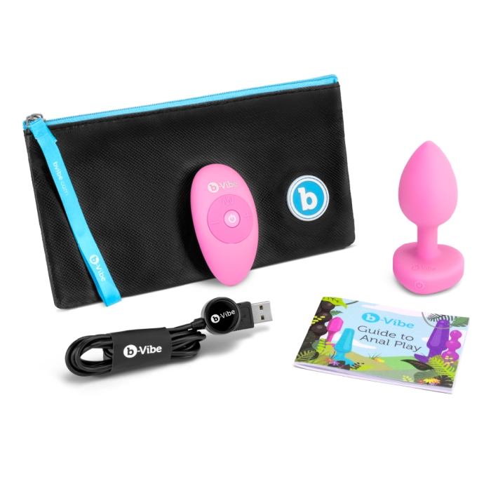 b-Vibe Vibrating Heart Remote Control Plug - S/M