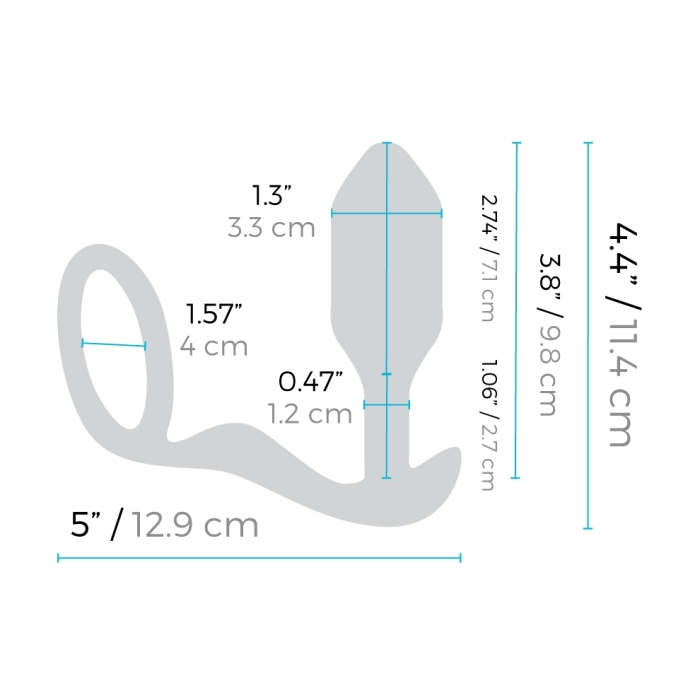 b-Vibe Vibrating Snug & Tug - M - Black
