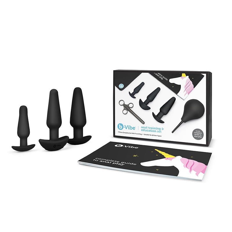 b-Vibe Anal Training Kit & Education Set - Black