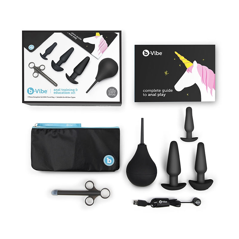 b-Vibe Anal Training Kit & Education Set - Black
