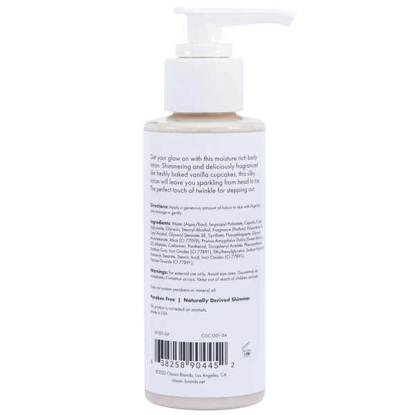 CG Glow Vanilla Cupcake Shimmer Lotion - Gold 4oz | 118mL