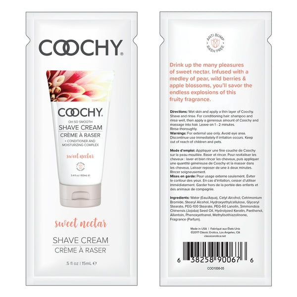 Coochy Shave CreamSweet Nectar 15mL