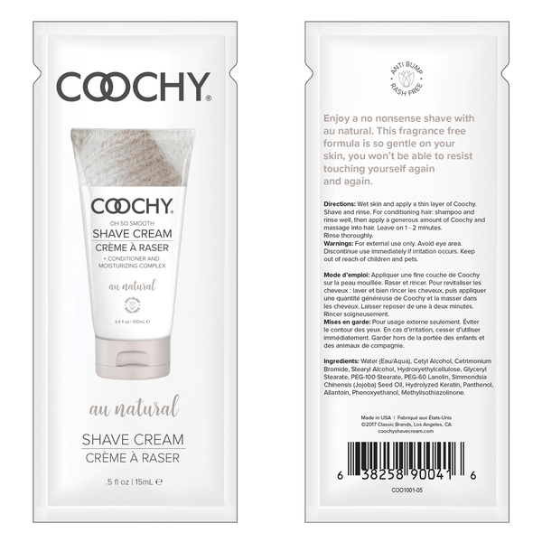 Coochy Shave Cream Au Natural 15mL