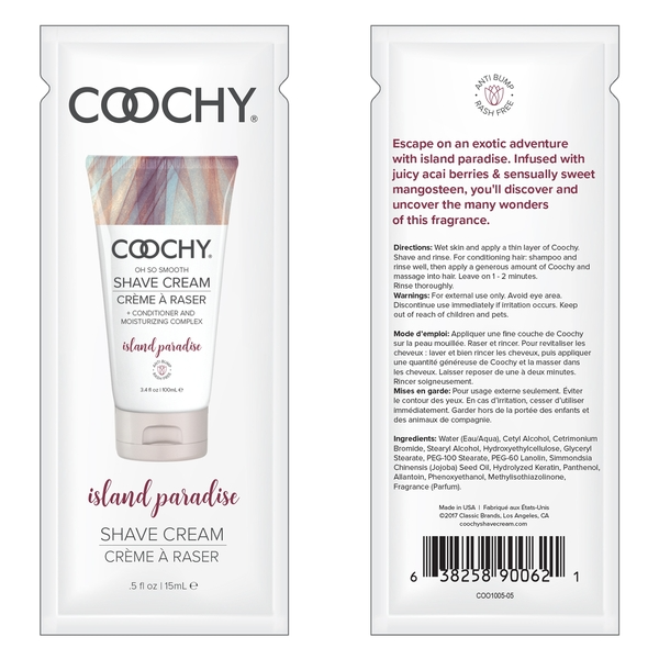 Coochy Shave CreamIsland Paradise 0.5 oz