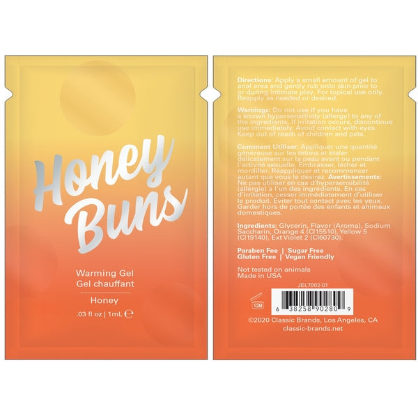Jelique Honey Buns Warming Gel - 0.03 oz | 1 mL