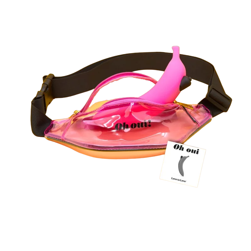 Love to Love Oh Oui Banana Vibrator - Danger Pink