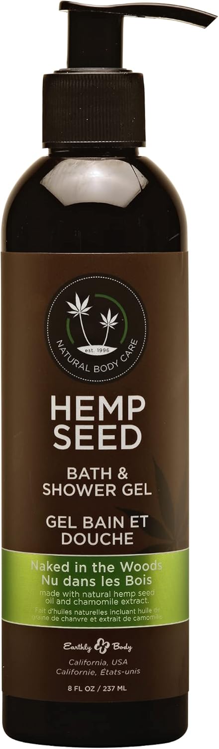 Earthly Body Hemp Seed Bath & Shower Gel Naked in the Woods - 8 oz / 237 ml