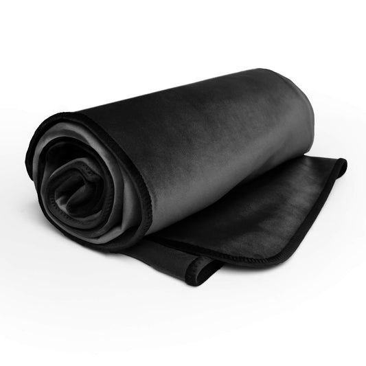 Liberator Fascinator Lush Throw - Black Microvelvet - King Size