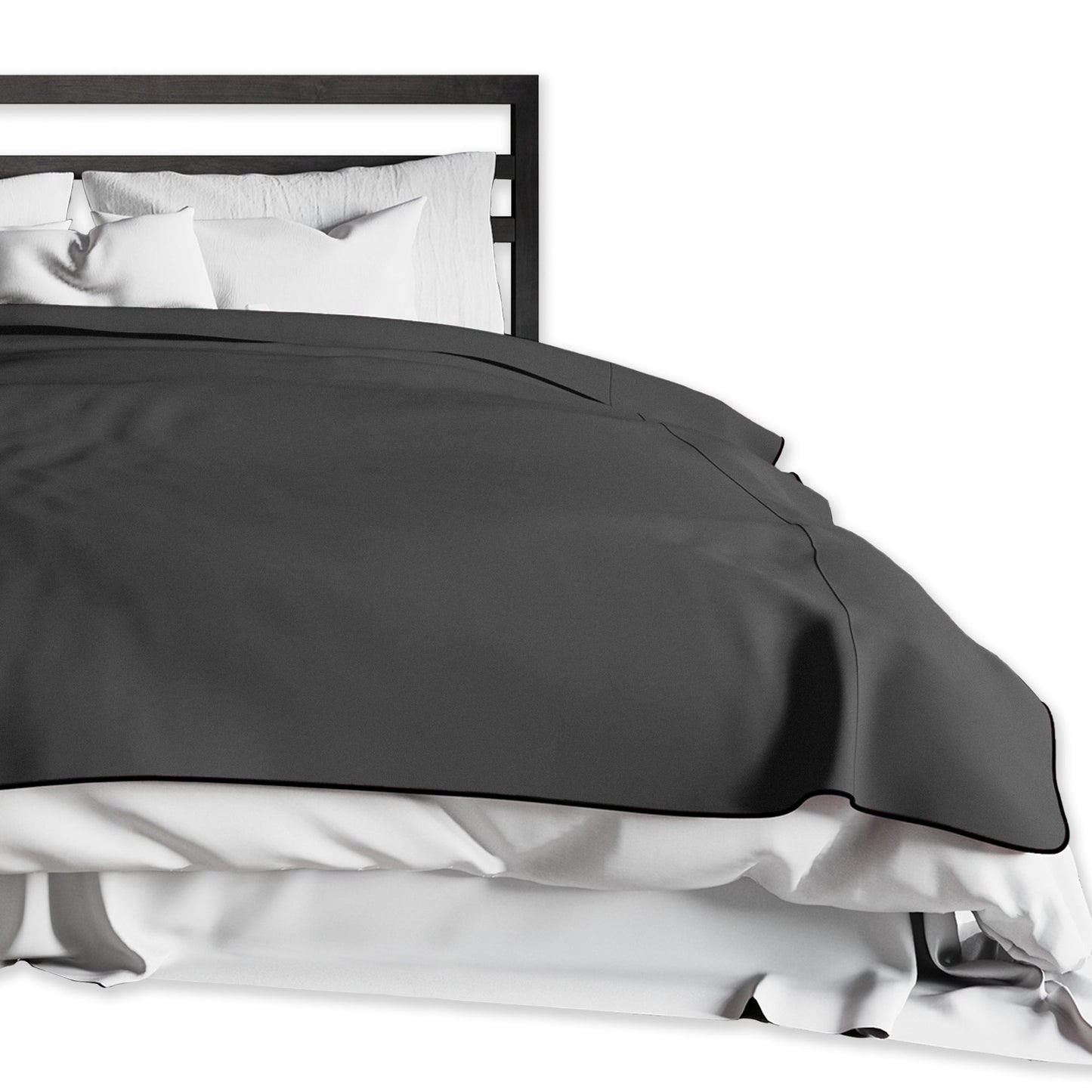 Liberator Fascinator Lush Throw - Black Microvelvet - King Size