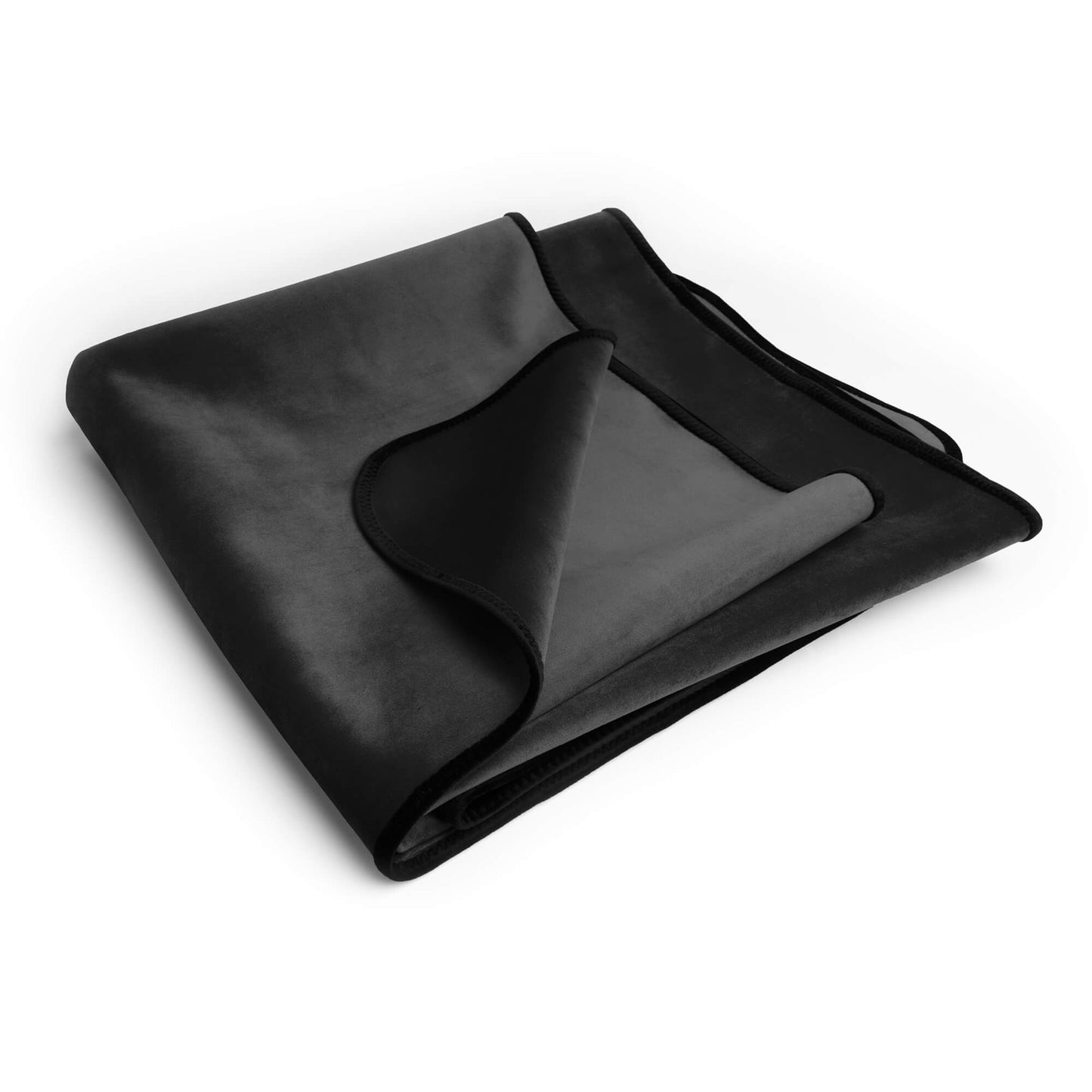Liberator Fascinator Lush Throw - Black Microvelvet - King Size