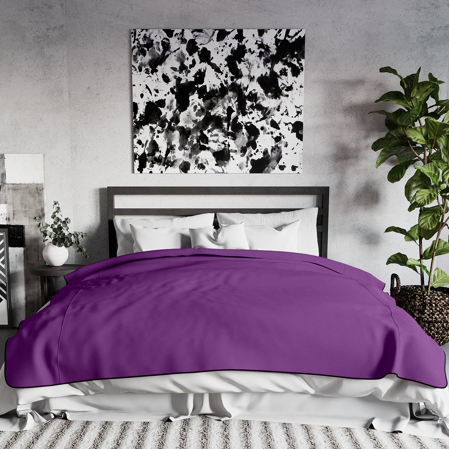 Liberator Fascinator Lush Throw - Purple Microvelvet - King Size