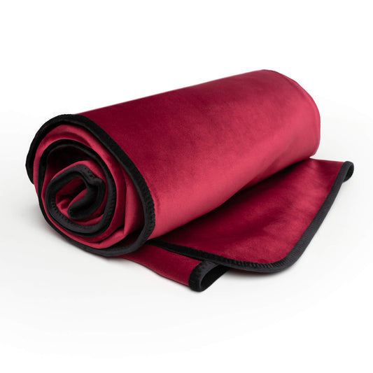 Liberator Fascinator  Lush Throw - Merlot Microvelvet - King Size