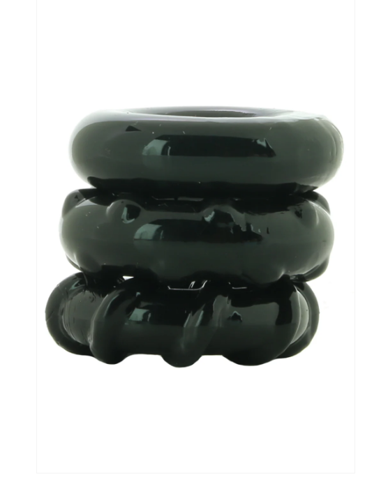NS Renegade Dyno Cock Rings 3 Pack Black