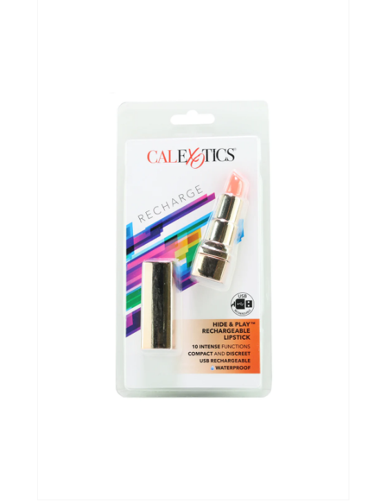 CalExotics Hide and Play Lipstick Vibrator Orange