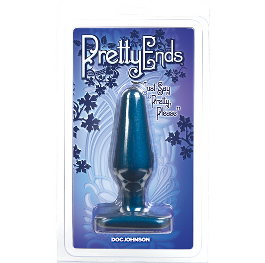 Doc Johnson Pretty Ends Iridescent Butt Plug Medium Midnight Blue
