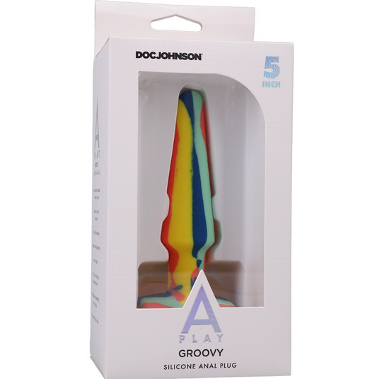 Doc Johnson A-Play Groovy 5” Anal Plug Sunrise