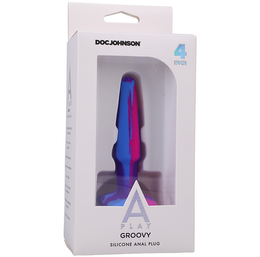Doc Johnson A-Play Groovy 4” Anal Plug Berry