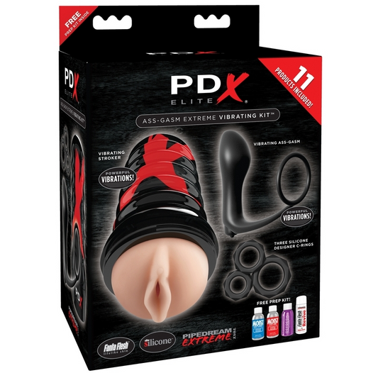 Pipedream PDX Elite Ass-Gasm Extreme Vibrating Kit