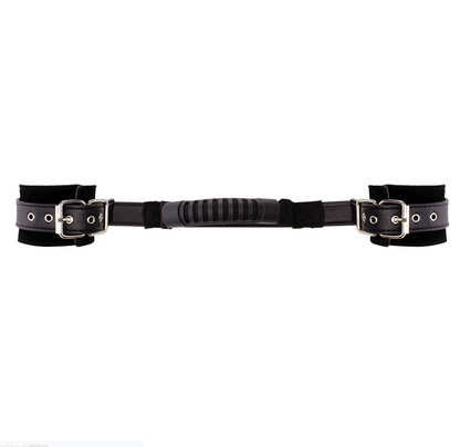 Shots Adjustable Leather Handcuffs Black