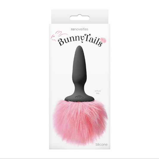 Bunny Tails Mini Black with Pink Fur