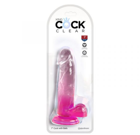 King Cock 7” with Balls Pink