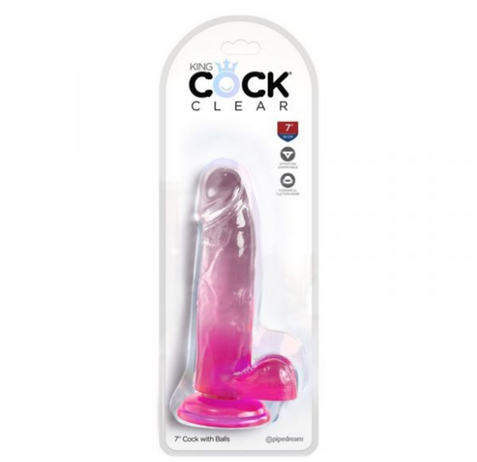 King Cock 7” with Balls Pink