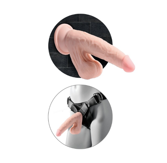 King Cock Plus 7″ Triple Density Cock With Swinging Balls